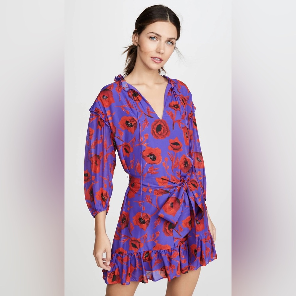 Alice & Olivia poppy dress Purple & Red floral dress